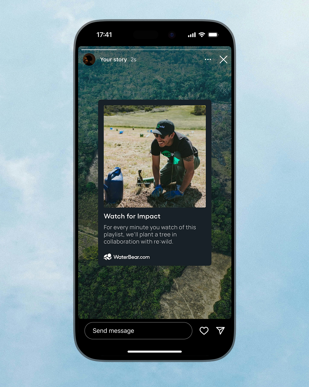 Instagram story share of the Watch for Impact playlist